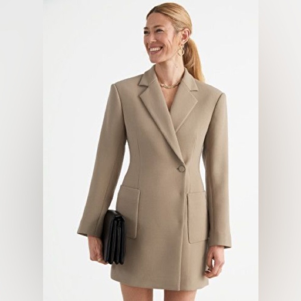 & Other Stories Blazer Dress - Tan (size 6)